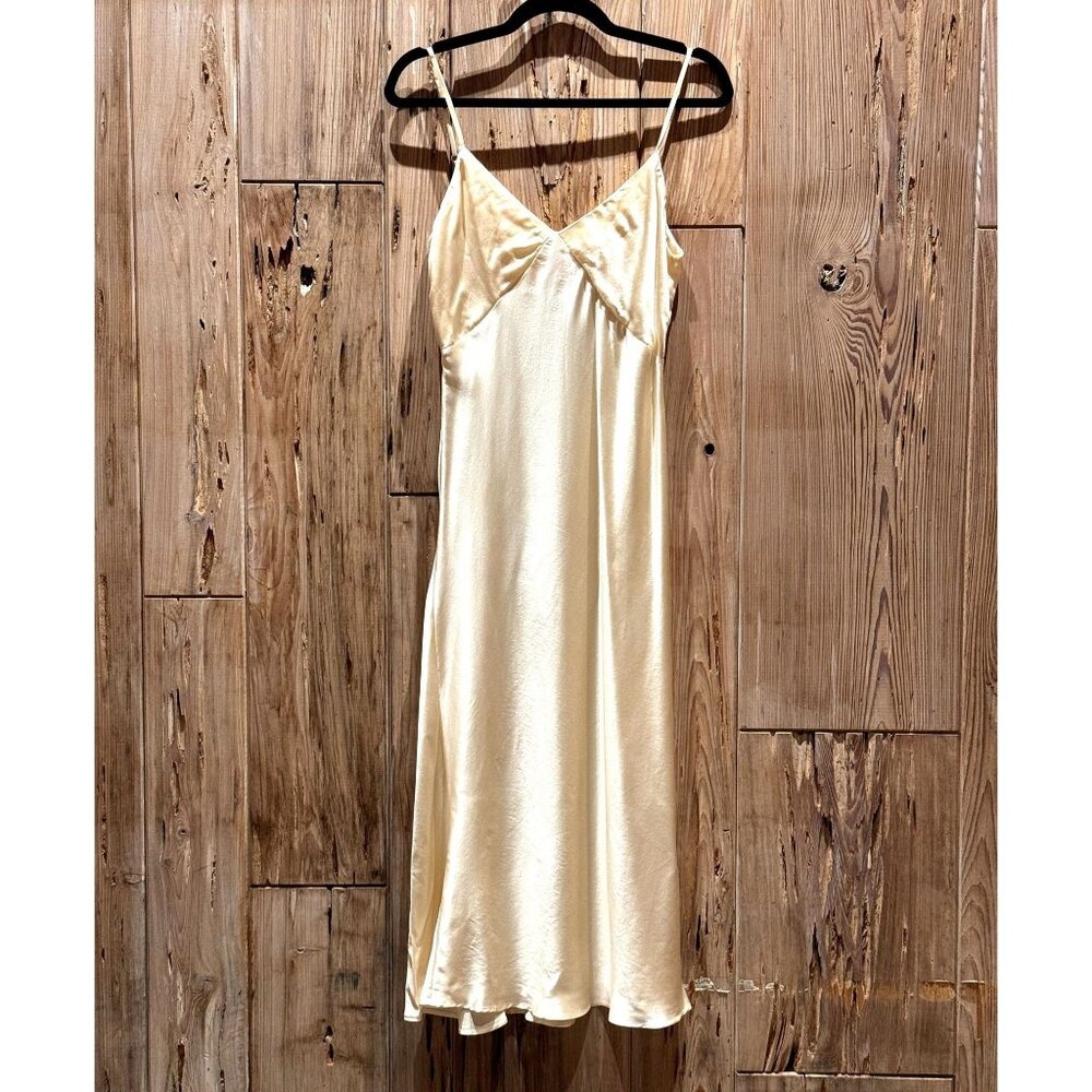 DAKOTA JINX  WOMEN'S RAQUEL BIAS CUT SATIN MIDI DRESS / XS-S /  NWOT